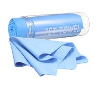 sourcing map Car Premium Shammy Cloth 26" x 16.9" PVA Chamois Wash Drying Towel Ultra Absorbent No Scratches in PET Bucket for Cars Motorcycles Mirrors Glass Countertops Phone Laptop, Blue