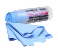 sourcing map Car Premium Shammy Cloth 26" x 16.9" PVA Chamois Wash Drying Towel Ultra Absorbent No Scratches in D Shaped Bucket for Cars Motorcycles Mirrors Glass Countertops Phone Laptop, Blue