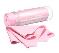 sourcing map Car Premium Shammy Cloth 26" x 16.9" PVA Chamois Wash Drying Towel Ultra Absorbent No Scratches in PET Bucket for Cars Motorcycles Mirrors Glass Countertops Phone Laptop, Pink