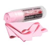 sourcing map Car Premium Shammy Cloth 26" x 16.9" PVA Chamois Wash Drying Towel Ultra Absorbent No Scratches in D Shaped Bucket for Cars Motorcycles Mirrors Glass Countertops Phone Laptop, Pink
