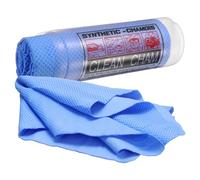 sourcing map Car Premium Shammy Cloth 26" x 16.9" PVA Chamois Wash Drying Towel Ultra Absorbent No Scratches in D Shaped Bucket for Cars Motorcycles Glass Countertops Phone Laptop, Blue Dot
