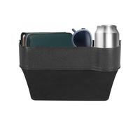 sourcing map Car Seat Gap Filler Organizer 10.2 x 6.5 x 2.4 Inch ABS Universal Car Organizer Storage Box Between Seat and Console (Right) with Cup Holders for Phone Sunglasses Keys, Black