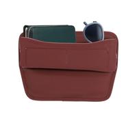 sourcing map Car Seat Gap Filler Organizer 11.3 x 8 x 2.2 Inch Leather Universal Car Organizer Storage Box Between Seat and Console for Phone Sunglasses Keys, Red
