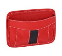 sourcing map Car Seat Side Pocket Organizer PU Leather Auto Door Console Storage Bag Car Seat Gap Filler Multifunctional Car Pocket Pouch for Keys Coins Phone Sunglasses, Red