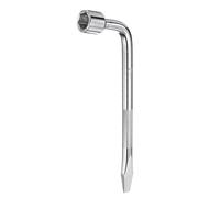 sourcing map Car Spare Tire Lug Wrench 21mm Carbon Steel l Type Slotted End Hexagon Socket Wrench L-Shaped Tire Repair Tool for Automobile Repair