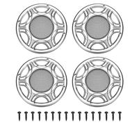 sourcing map Car Speaker Grills Cover, 6 Inch Round Metal Mesh Audio Speaker Cover Subwoofer Guard Protector Case ABS Frame with Screws for Car Audio Accessories, Silver, Pack of 2