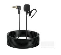 sourcing map Car Stereo Microphone, 3.5mm Elbow 3-Pole Car Radio Microphone External Mic Replacement with 9.8ft Cable Plug for Vehicle Head Unit Enabled Audio Stereo Radio Receiver GPS DVD