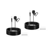 sourcing map Car Stereo Microphone, 3.5mm Straight 2-Pole Car Radio Microphone External Mic Replacement with 9.8ft Cable Plug for Vehicle Head Unit Enabled Audio Stereo GPS DVD Pack of 2