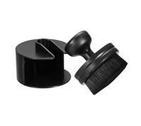 sourcing map Car Tire Shine Applicator Brush PBT Automotive Tire Dressing Brush Car Cleaning Duster with Storage Stand for Auto Detailing Cleaning, Black