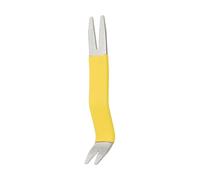 sourcing map Car Trim Removal Tool 5" Steel Auto Clip Lifter Car Removal Pry Bar Tools with Rubber Sleeve for Vehicle Door Audio Window Radio Panel Dashboard Repair, Yellow