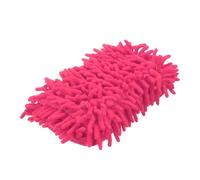 sourcing map Car Wash Sponge 8.7" x 4.3" Chenille Microfiber Mitt Scratch-Free Absorbent Scour Scrubber Cleaning Sponge for Washing Detailing on Cars, Trucks, SUV, Boats, RVs, Pink