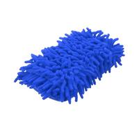 sourcing map Car Wash Sponge 8.7" x 4.3" Chenille Microfiber Mitt Scratch-Free Absorbent Scour Scrubber Cleaning Sponge for Washing Detailing on Cars, Trucks, SUV, Boats, RVs, Dark Blue