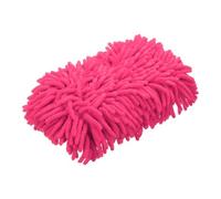 sourcing map Car Wash Sponge 9.1" x 4.7" Chenille Microfiber Mitt Scratch-Free Absorbent Scour Scrubber Cleaning Sponge for Washing Detailing on Cars, Trucks, SUV, Boats, RVs, Pink