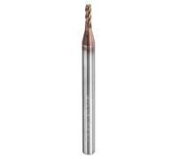 sourcing map Carbide Square End Mill, 1/16" Dia TiAlN Coated 4 Flutes Milling Bit Cutter, for Hardened Steel Stainless Steel Alloy Metal, 1/8" Shank 3/16" Cut Length 1-1/2" Long HRC55