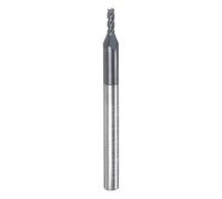 sourcing map Carbide Square End Mill, 1/16" Diameter TiAlN Coated 4 Flutes Milling Bit Cutter, for Hardened Steel Stainless Steel Alloy Metal, 1/8" Shank 3/16" Cut Length 1-1/2" Long HRC55