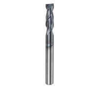 sourcing map Carbide Square End Mill, 1/4" Diameter TiAlN Coated 2 Flutes Milling Bit Cutter, for Hardened Steel Stainless Steel Alloy Metal, 1/4" Shank 3/4" Cut Length 2-1/2" Long HRC50