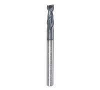 sourcing map Carbide Square End Mill, 1/8" Diameter AlTiN BN Coated 2 Flutes Milling Bit Cutter, for Hardened Steel Cast iron Alloy Metal, 1/8" Shank 3/8" Cut Length 1-1/2" Long HRC50