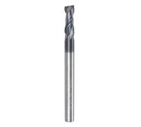 sourcing map Carbide Square End Mill, 1/8" Diameter TiAlN Coated 2 Flutes Milling Bit Cutter, for Hardened Steel Stainless Steel Alloy Metal, 1/8" Shank 3/8" Cut Length 1-1/2" Long HRC50