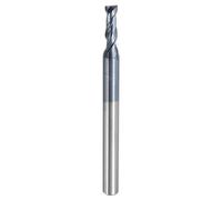 sourcing map Carbide Square End Mill, 3/32" Dia AlTiN BN Coated 2 Flutes Milling Bit Cutter, for Hardened Steel Cast iron Alloy Metal, 1/8" Shank 9/32" Cut Length 1-1/2" Long HRC50