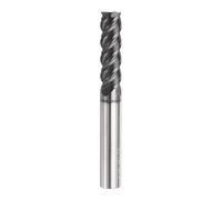 sourcing map Carbide Square Nose End Mill Bit 5/16" Cut Dia 4 Flutes TiAlN Coated Milling Cutter for Hardened Steel Metal (5/16" Shank 1" Cut Length 2-1/2" Long 45 Degree Helix)