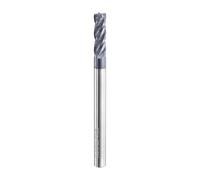 sourcing map Carbide Square Nose End Mill Bit 5/32" Cut Dia 4 Flutes TiAlN Coated Milling Cutter for Hardened Steel Metal (5/32" Shank 1/2" Cut Length 2" Long 30 Degree Helix)