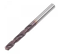 sourcing map Carbide Twist Drill Bits 3mm, DIN K45 Tungsten Carbide AlTiSin Coated Jobber Drill Bits Straight Shank Drilling Cutter for Stainless Steel Alloy Steel