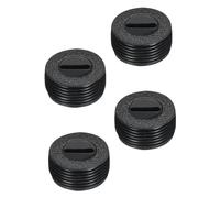 sourcing map Carbon Brush Holder Cap Motor Electric Brush Plastic Cover Thread Black 16mm/0.63 Inch OD Pack of 4