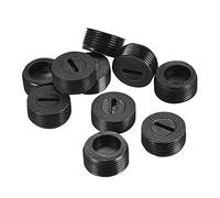 sourcing map Carbon Brush Holder Cap Motor Electric Brush Plastic Cover Thread Black 16mm OD 8.5mm Height 10pcs