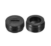 sourcing map Carbon Brush Holder Cap Motor Electric Brush Plastic Cover Thread Black 18mm OD 8.5mm Height 2pcs