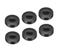 sourcing map Carbon Brush Holder Cap Motor Electric Brush Plastic Cover Thread Black 22mm OD 6.4mm Height, Pack of 6