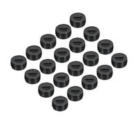 sourcing map Carbon Brush Holder Cap Motor Electric Brush Plastic Cover Thread Black 30mm/0.63 Inch OD Pack of 30