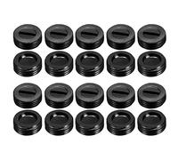 sourcing map Carbon Brush Holder Caps 12mm O.D. 5mm Thickness Motor Brush Cover Plastic Fitting Thread Black 20pcs
