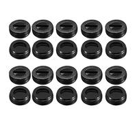 sourcing map Carbon Brush Holder Caps 13mm O.D. 7mm I.D. 5mm Thickness Motor Brush Cover Plastic Fitting Thread Black 20pcs