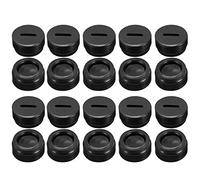 sourcing map Carbon Brush Holder Caps 16mm O.D. 6.7mm Thickness Motor Brush Cover Plastic Fitting Thread Black 20pcs