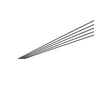 sourcing map Carbon Fiber Rod, 2.5mm x 500mm Carbon Rod Bar for RC Plane DIY Craft Kite Wing Tube Quadcopter Arm Repair Pack of 5