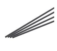 sourcing map Carbon Fiber Rod, 6mm x 500mm Carbon Rod Bar for RC Plane DIY Kite Wing Tube Quadcopter Arm Repair Pack of 4