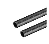 sourcing map Carbon Fiber Tube 10x8x500mm for RC Airplane Quadcopter Black Tube 3K Roll Wrapped Matt Surface 2pcs