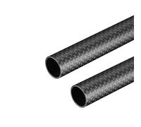 sourcing map Carbon Fiber Tube 16x14x330mm for RC Airplane Quadcopter Black Tube 3K Roll Wrapped Matt Surface 2pcs
