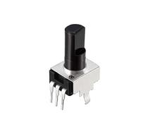 sourcing map Carbon Film Potentiometer, 50K Ohm Variable Resistors Single Turn Rotary Half Shaft Design 10pcs