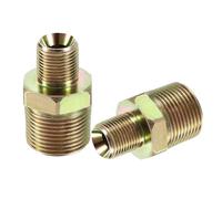 Sourcing Map Carbon Steel 4Pcs G3/4 x PT3/8 Pipe Fitting Reducing Hex Nipple Adapter for Industrial Piping Systems