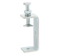 sourcing map Carbon Steel C Clamps 85mm Square Galvanized Mini Tiger Clamp Adjustable Heavy Duty Metal U Clip with Hexagonal Screws for Woodworking Welding Mounting, Blue White