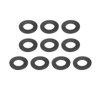 sourcing map Carbon Steel Flat Washer Fits M10 Bolts, 10pcs M10 x 20 x 2mm Black Oxidized Grade 8.8 Alloy Steel Fasteners for Mechanical Industry