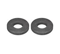 sourcing map Carbon Steel Flat Washer Fits M22 Bolts, 2pcs M22 x 52 x 8mm Black Oxidized Grade 8.8 Alloy Steel Ultra Thick Fasteners for Mechanical Industry