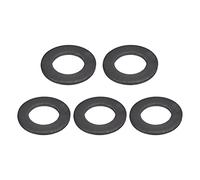 sourcing map Carbon Steel Flat Washer Fits M27 Bolts, 5pcs M27 x 50 x 3.7mm Black Oxidized Grade 8.8 Alloy Steel Fasteners for Mechanical Industry