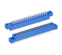 sourcing map Card Edge Connector Blue Socket 36 Pin Solder Eyelet 3.96mm Pitch for Printed PCB Circuit Board, Arcade, Pack of 2