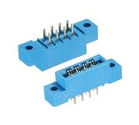 sourcing map Card Edge Connector Blue Socket 8 Pin 3.96mm Pitch for Printed PCB Circuit Board, Arcade, Pack of 2