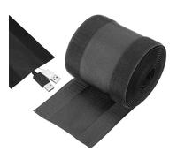 sourcing map Carpet Cord Cover, 10ft Floor Cover Cord Strip Wire Protector Cable Management for Office Home, Black