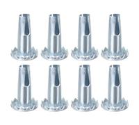 sourcing map Caster Sockets, 8pcs 3/8" x 1-1/4"(9.5x31mm) Metal Caster Stem Sleeve Wheel Socket Type Mounting Stem for 5/16" x 1-1/2" Stem
