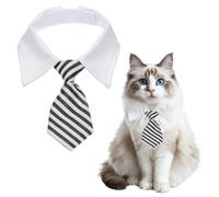 sourcing map Cat Dog Tie with Collar, Cute Tuxedo Bowtie with Handcrafted Adjustable White Collar Formal Pet Cats Necktie (Black & White, L), Intended for Puppies Medium Boys/Kitten Wedding