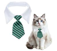 sourcing map Cat Dog Tie with Collar, Lake Blue/Black, L | Cute Tuxedo Bowtie with Handcrafted Adjustable White Collar Formal Pet Cats Necktie for Puppies Medium Boys/Kitten Wedding